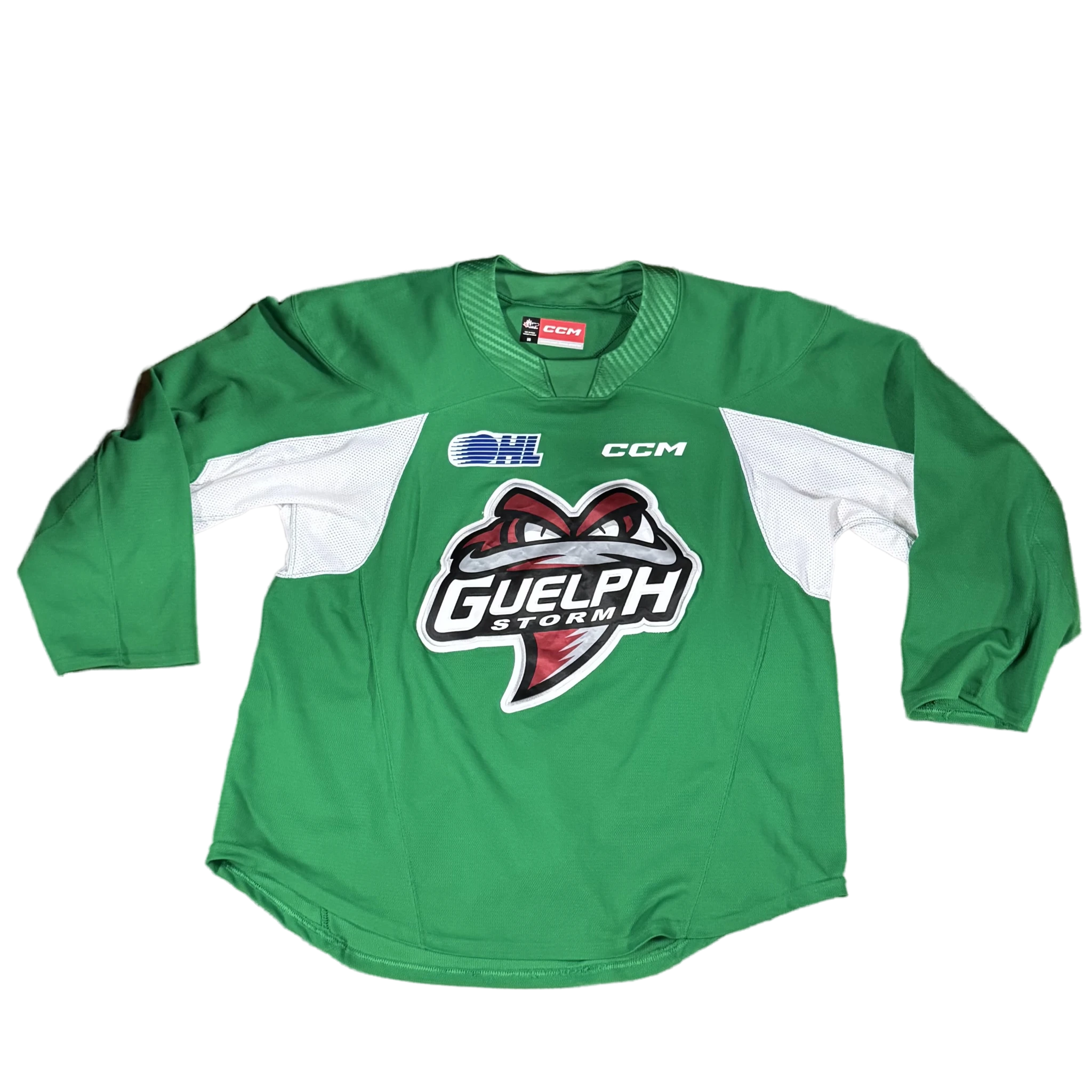 OHL - Used CCM Guelph Storm Practice Jersey (Green)